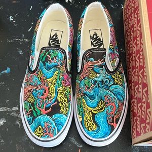 NEW VANS CLASSIC SLIP-ON UNDERWATER MENS 7.5 WOMENS 9
